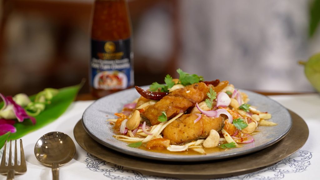 Crispy Fish and Green Mango Thai Salad